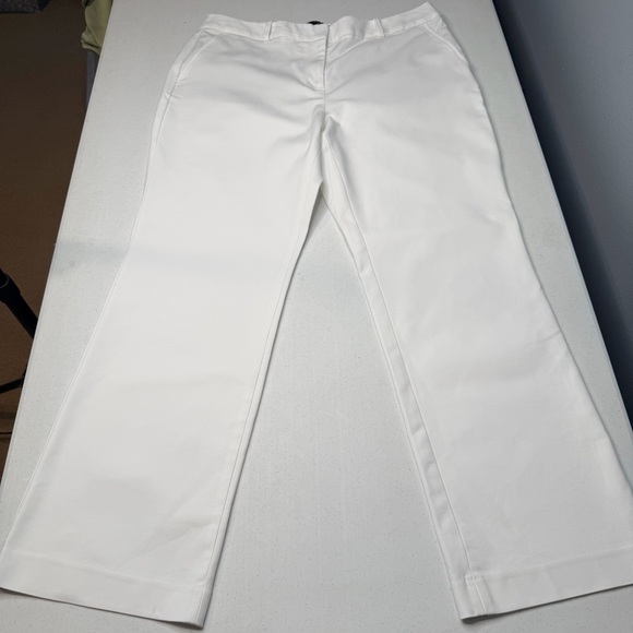 Talbots Freeport Curvy White Straight-Leg Trousers - Picture 12 of 14